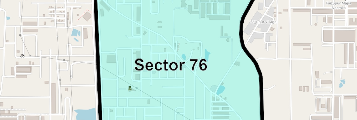 Location Map of Sector 76, Faridabad