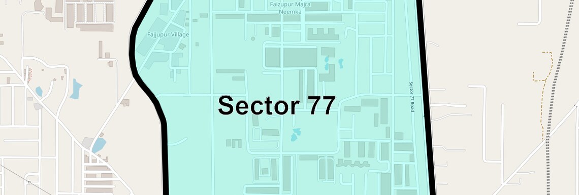 Location Map of Sector 77, Faridabad