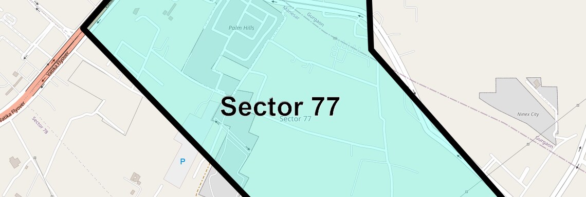Location Map of Sector 77, Gurgaon