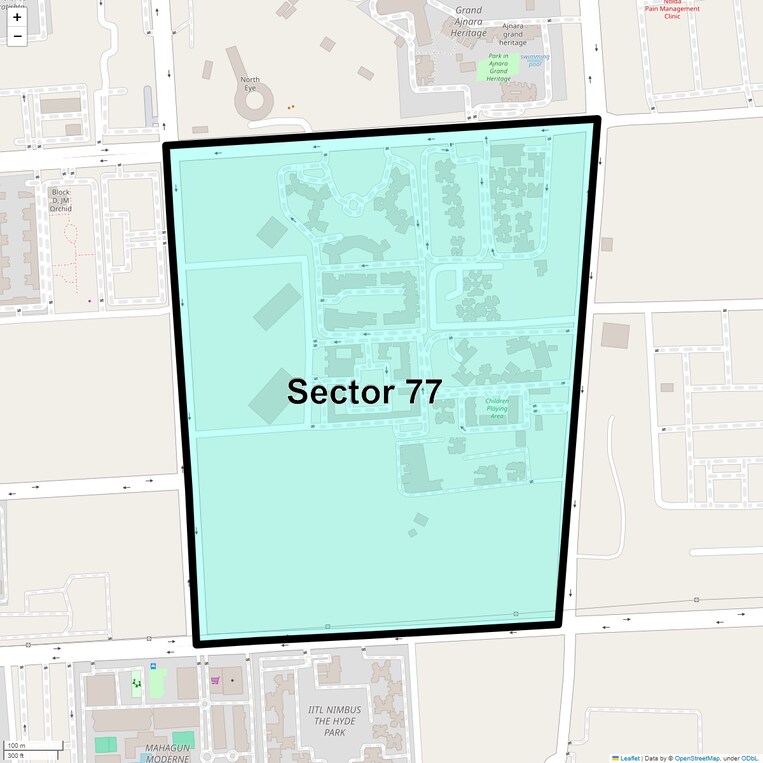 Location Map of Sector 77