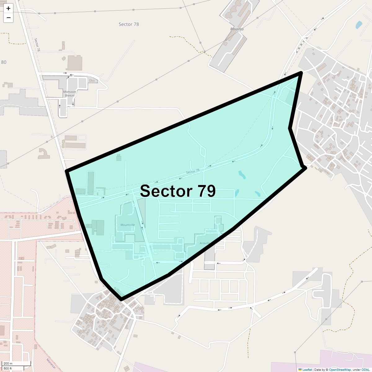 Location Map of Sector 79,Gurgaon
