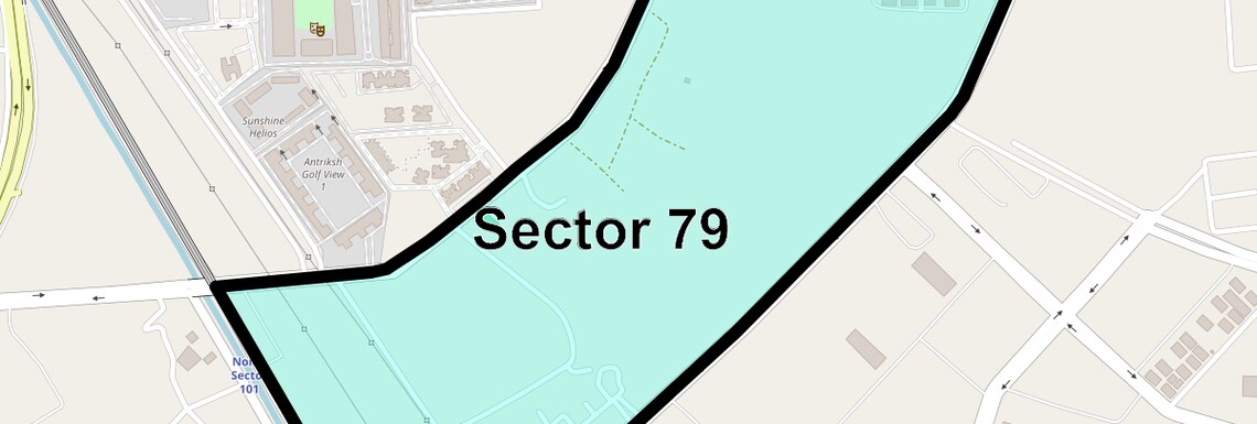 Location Map of Sector 79, Noida