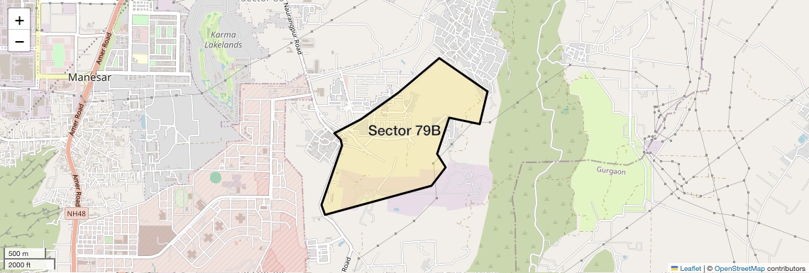 Location Map of Sector 79B, Gurgaon