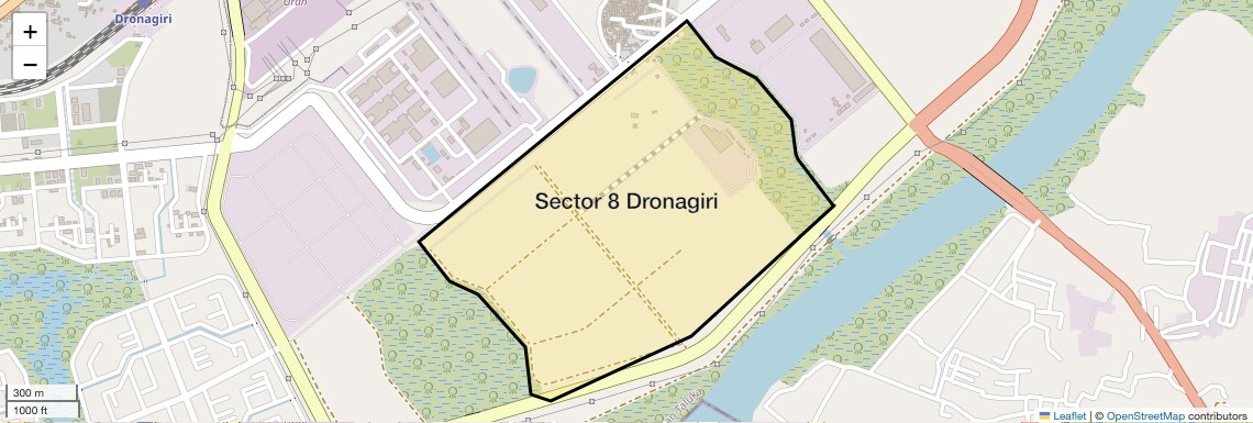 Location Map of Sector 8 Dronagiri, Navi Mumbai
