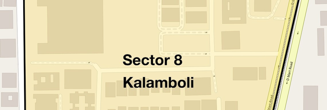 Location Map of Sector 8 Kalamboli, Navi Mumbai