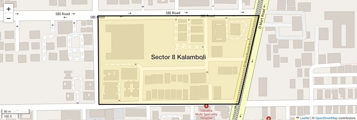 Location Map of Sector 8 Kalamboli, Navi Mumbai