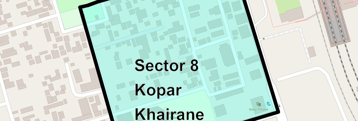 Location Map of Sector 8 Kopar Khairane, Navi Mumbai