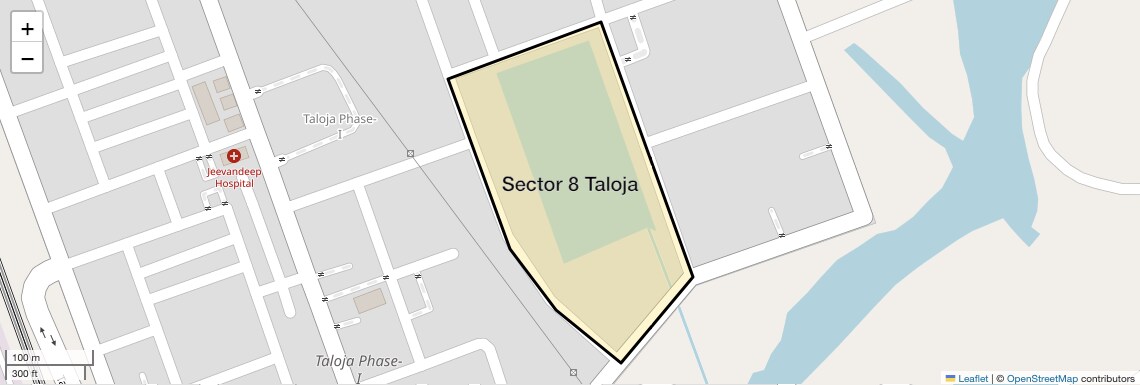 Location Map of Sector 8 Taloja, Navi Mumbai