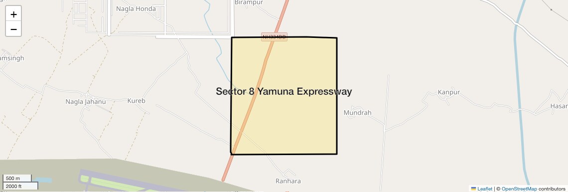 Location Map of Sector 8 Yamuna Expressway, Greater Noida