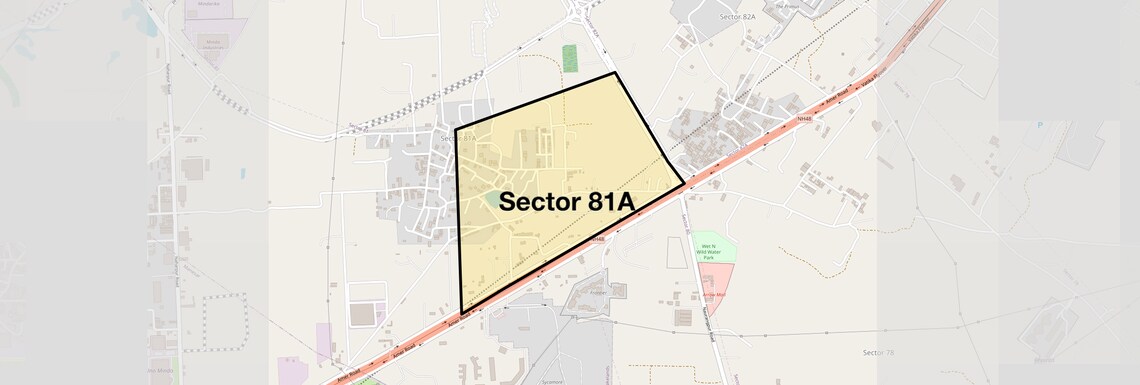 Location Map of Sector 81A, Gurgaon