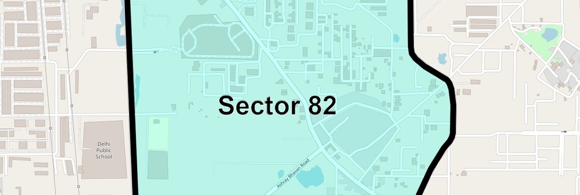 Location Map of Sector 82, Faridabad
