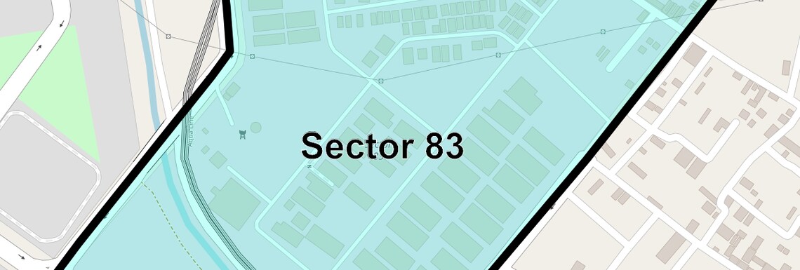 Location Map of Sector 83, Noida