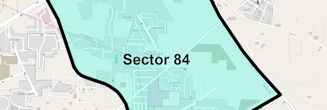 Location Map of Sector 84, Gurgaon