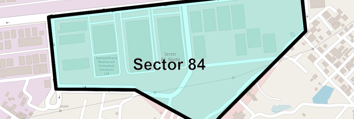 Location Map of Sector 84, Noida