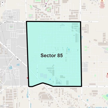 Location Map of Sector 85, Faridabad