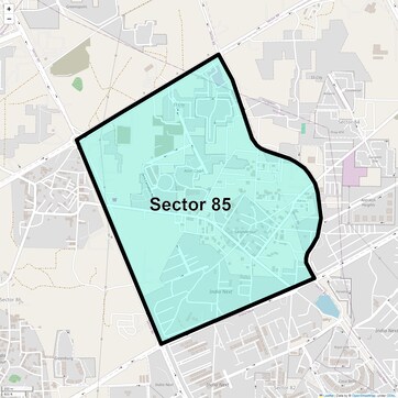 Location Map of Sector 85, Gurgaon