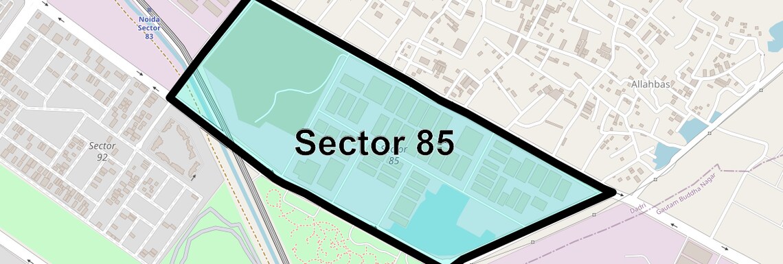 Location Map of Sector 85, Noida