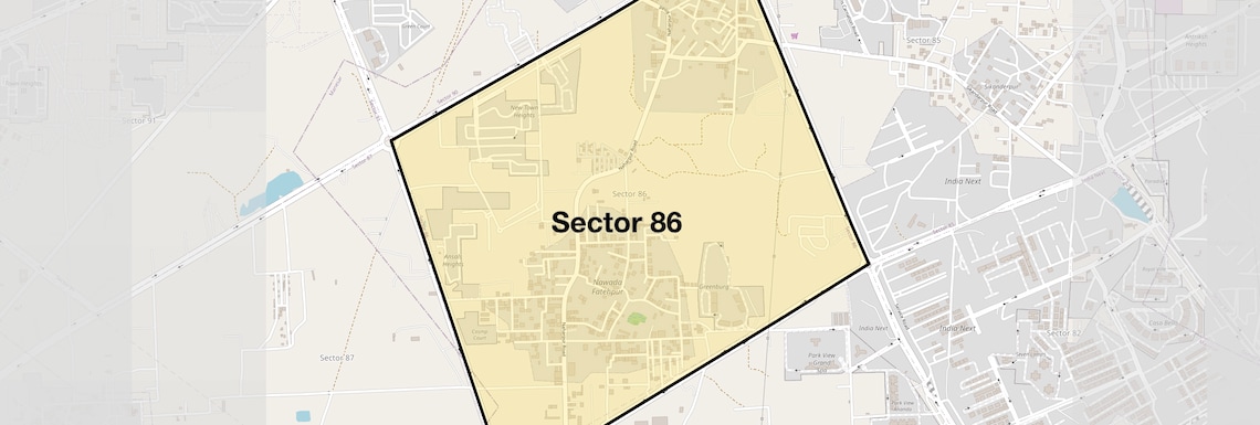 Location Map of Sector 86, Gurgaon