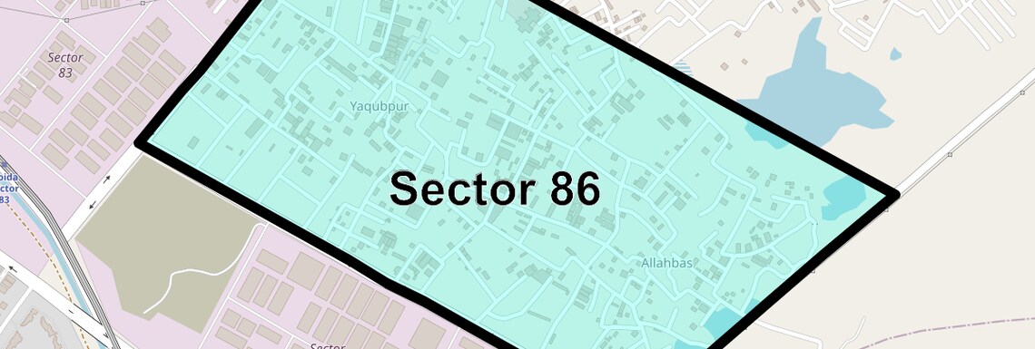 Location Map of Sector 86, Noida
