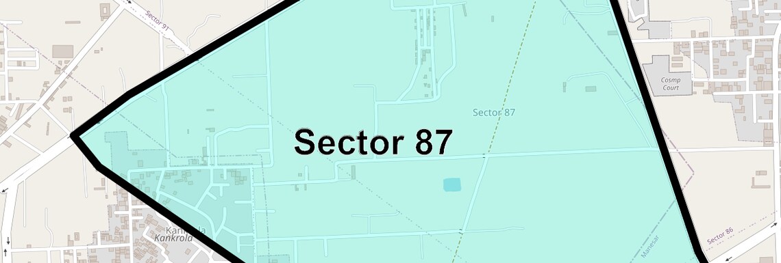 Location Map of Sector 87, Gurgaon