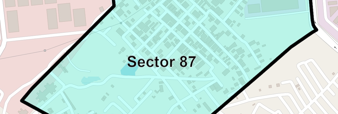 Location Map of Sector 87, Noida