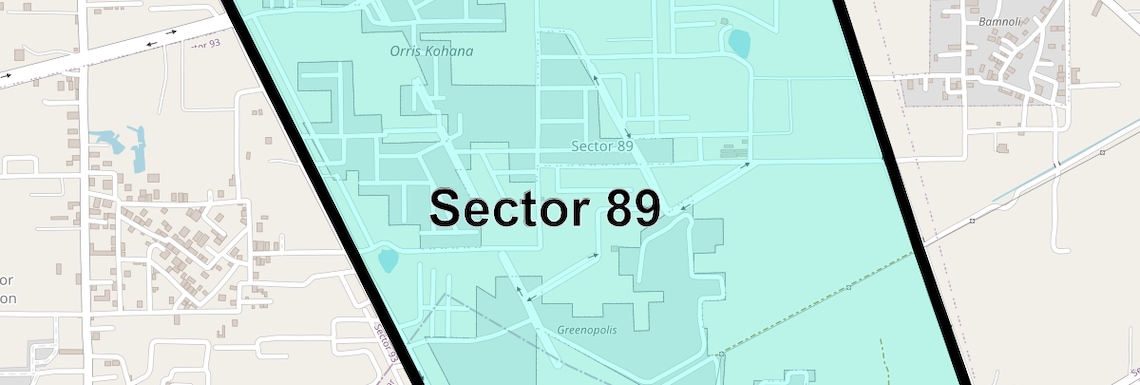 Location Map of Sector 89, Gurgaon