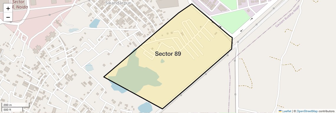 Location Map of Sector 89, Noida