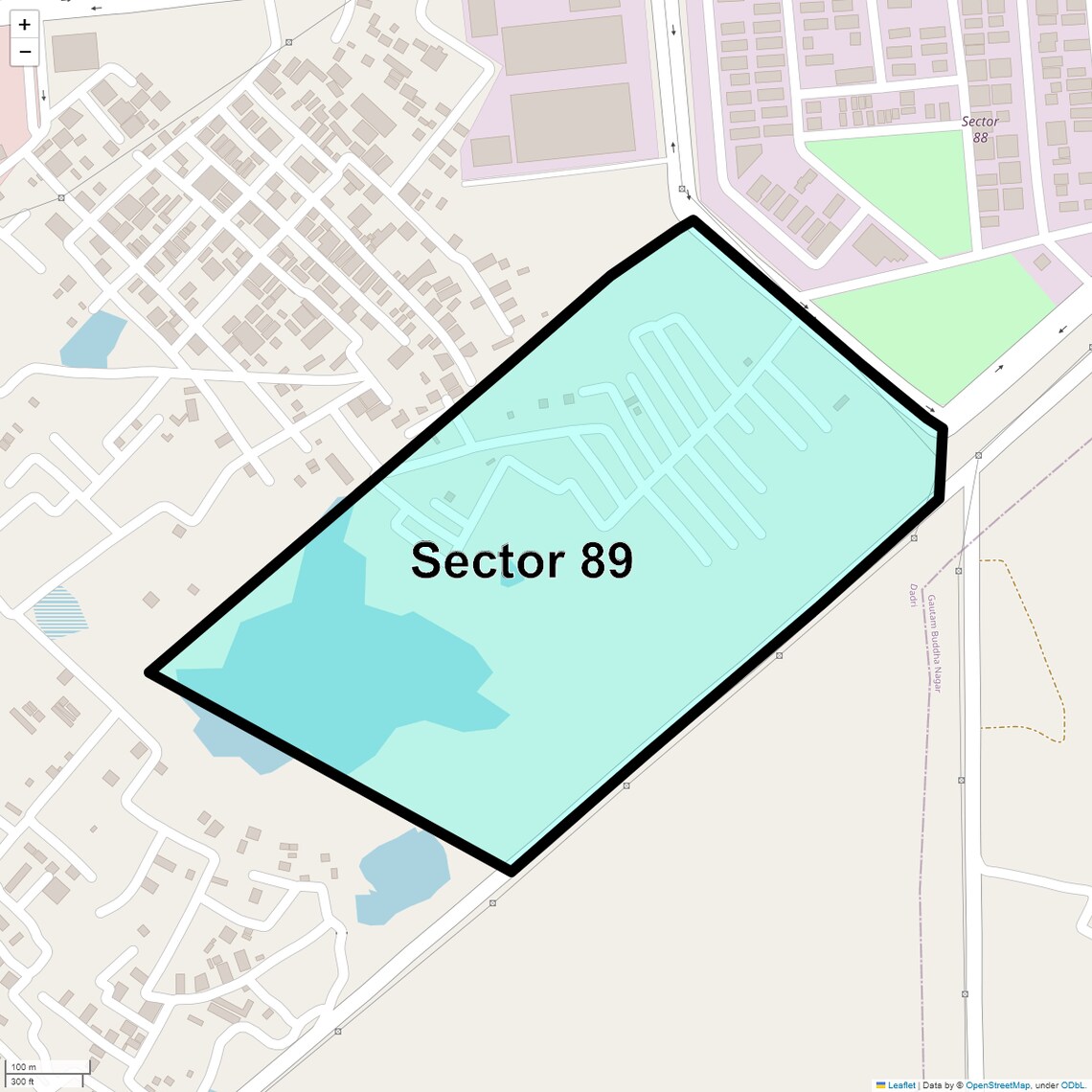 Location Map of Sector 89, Noida