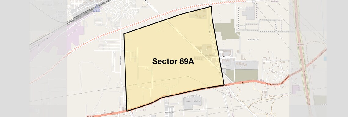 Location Map of Sector 89A, Gurgaon