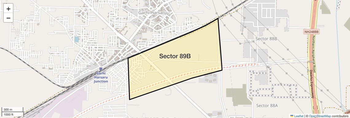 Location Map of Sector 89B, Gurgaon