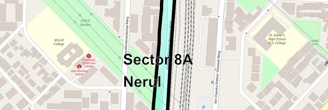 Location Map of Sector 8a Nerul, Navi Mumbai