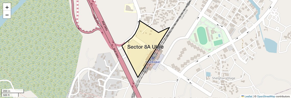 Location Map of Sector 8A Ulwe, Navi Mumbai