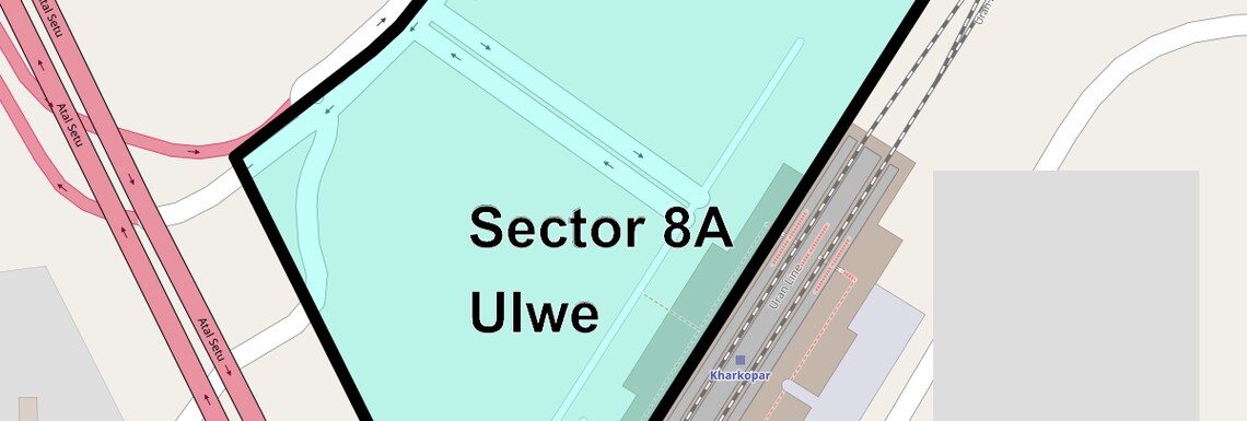 Location Map of Sector 8a Ulwe, Navi Mumbai