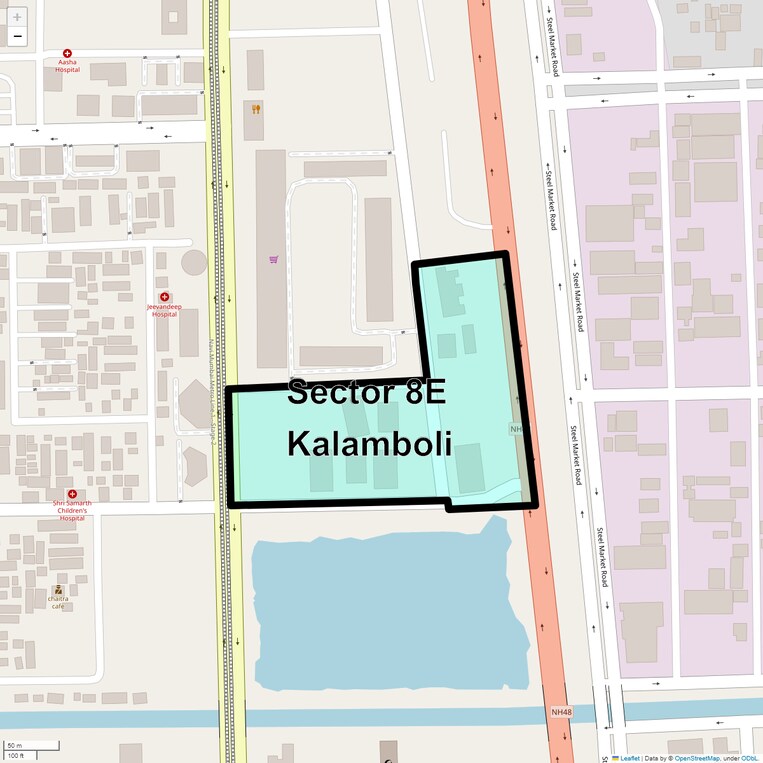 Location Map of Sector 8e Kalamboli