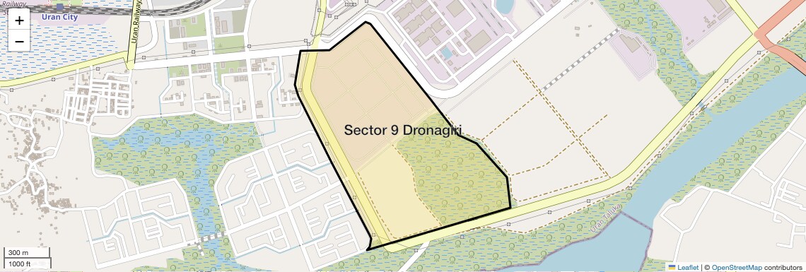 Location Map of Sector 9 Dronagiri, Navi Mumbai