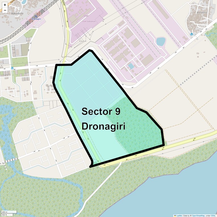 Location Map of Sector 9 Dronagiri