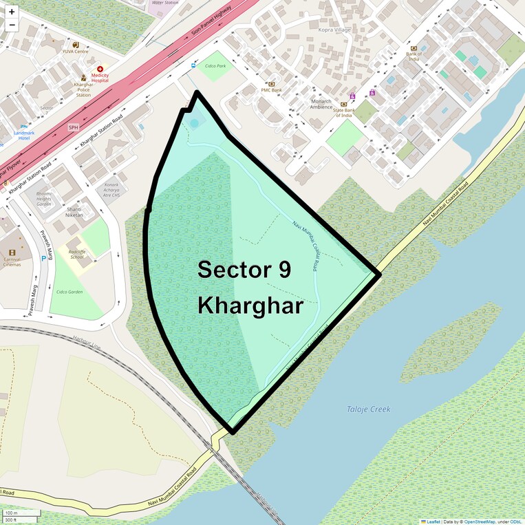 Location Map of Sector 9 Kharghar