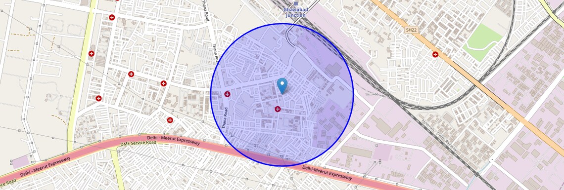 Location Map of Sector 9 Vijay Nagar, Ghaziabad