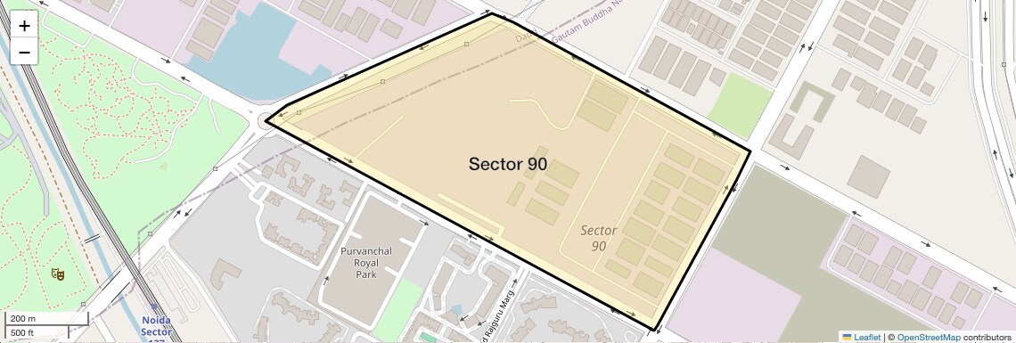 Location Map of Sector 90, Noida