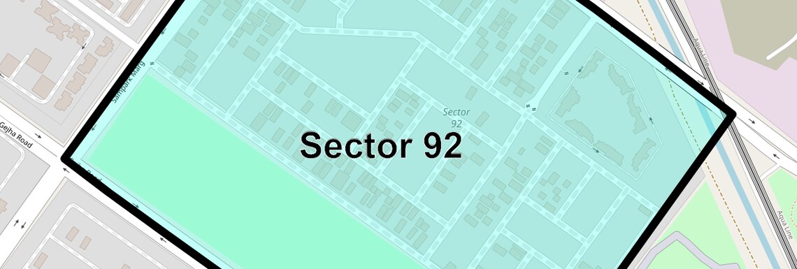 Location Map of Sector 92, Noida