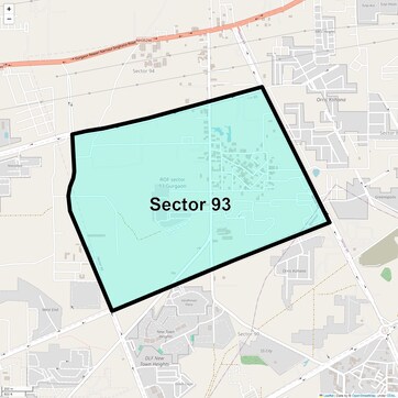 Location Map of Sector 93, Gurgaon
