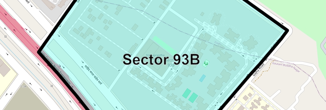 Location Map of Sector 93B, Noida