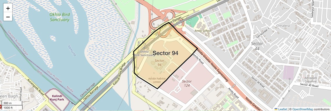 Location Map of Sector 94, Noida