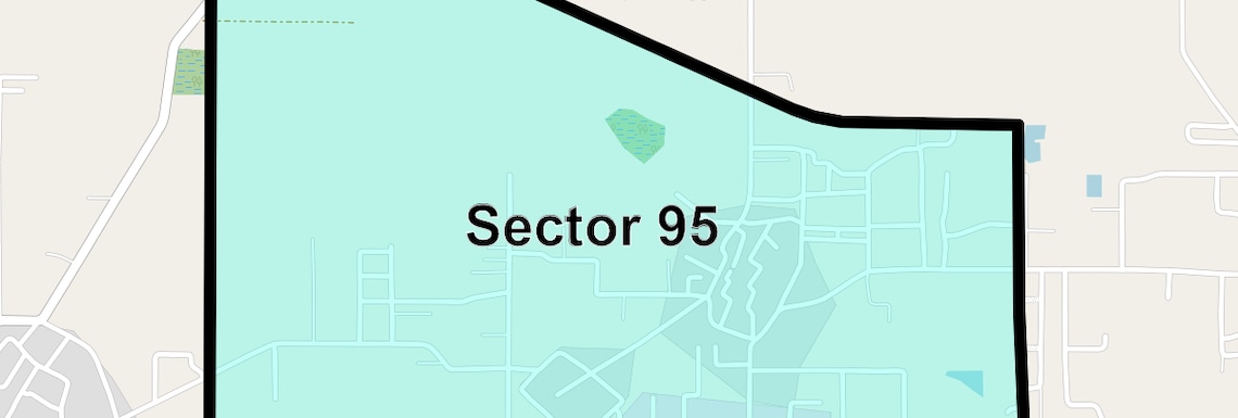 Location Map of Sector 95, Faridabad