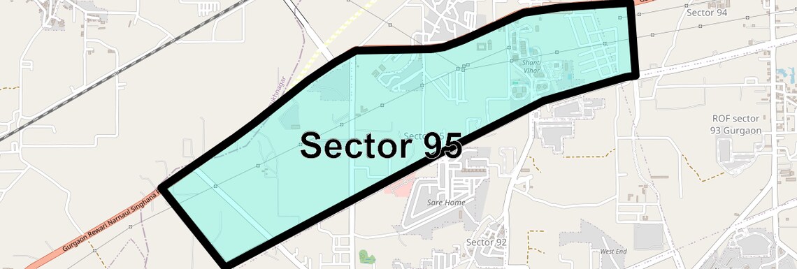 Location Map of Sector 95, Gurgaon