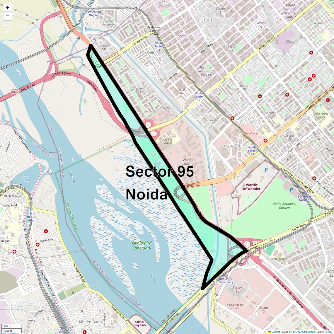 Location Map of Sector 95 Noida, Noida