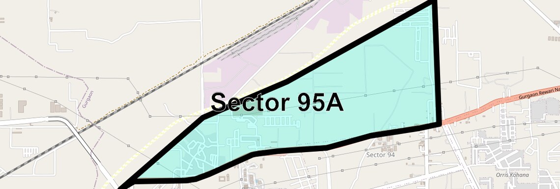 Location Map of Sector 95A, Gurgaon