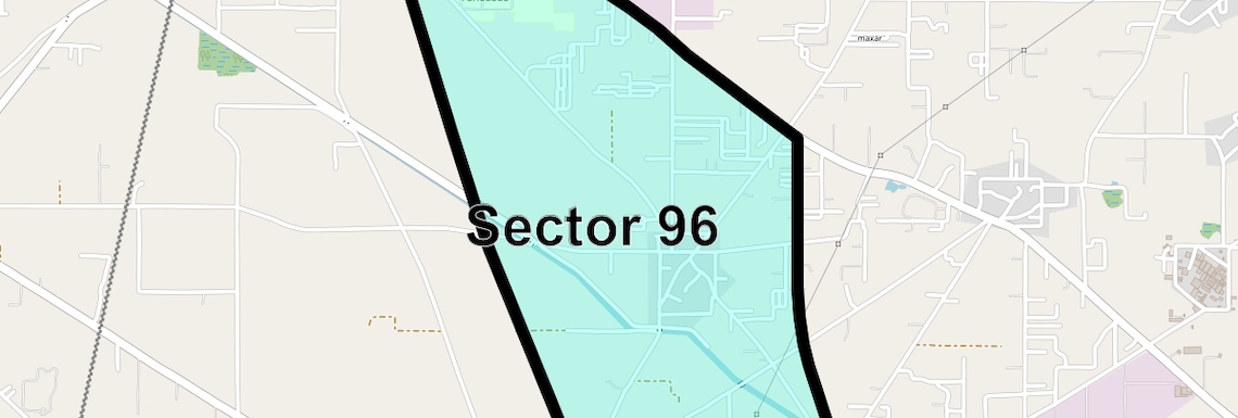 Location Map of Sector 96, Faridabad