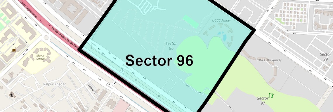 Location Map of Sector 96, Noida