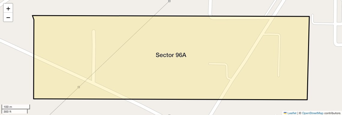 Location Map of Sector 96A, Faridabad